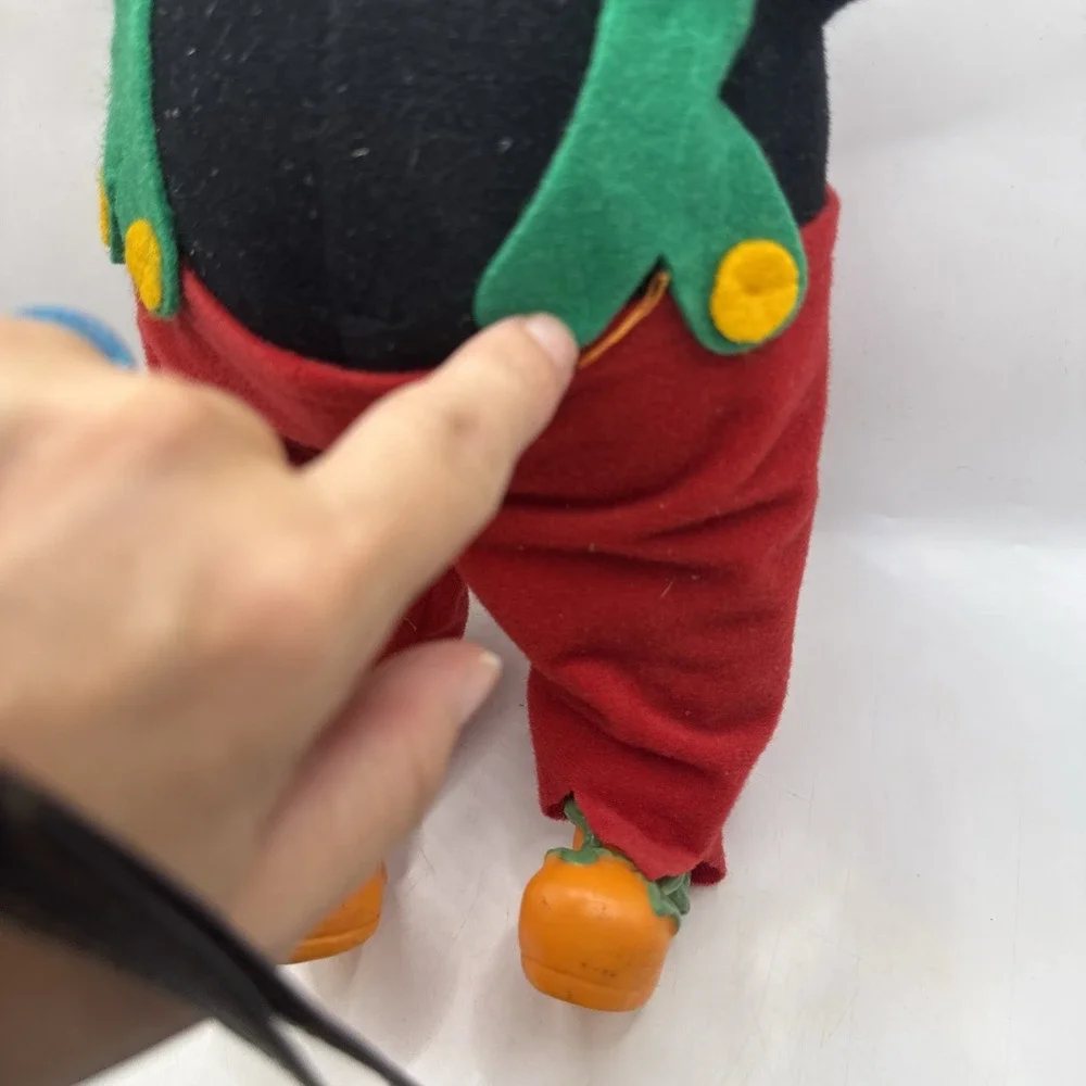 Vintage Halloween Peek A Boo Jack O Lantern head and hand Doll